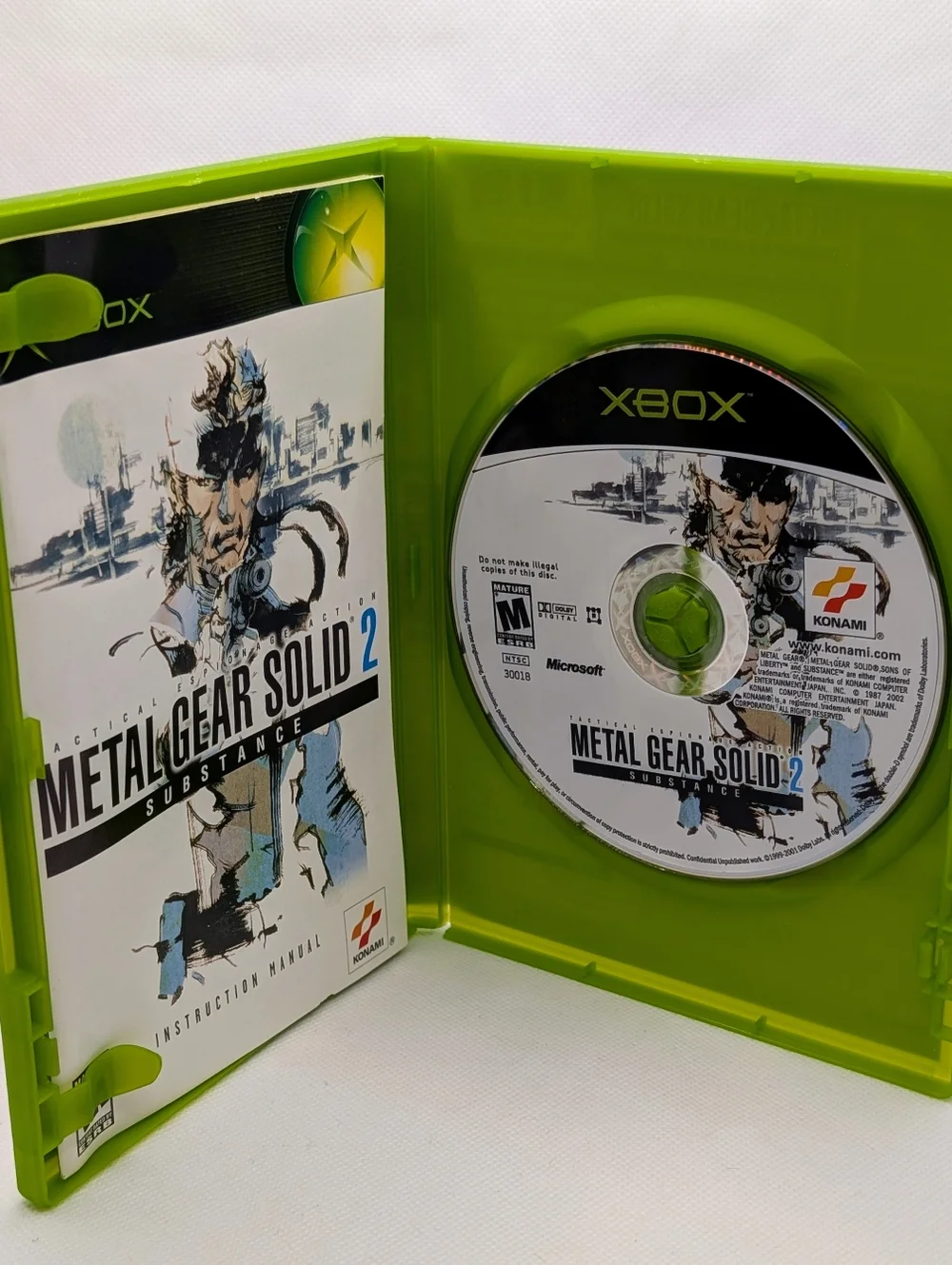 Metal Gear Solid 2: Substance (Microsoft Xbox, 2002) Complete Solid Snake Konami